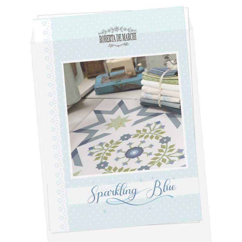 Sparkling Blue blocco 3 - Mystery Quilt 2025 - Cartamodello Stampato Roberta De Marchi - 1