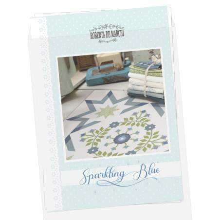 Sparkling Blue blocco 3 - Mystery Quilt 2025 - Cartamodello Stampato Roberta De Marchi - 1