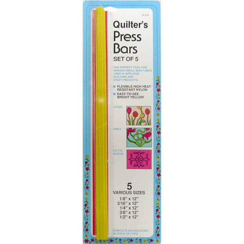 5 Barrette resistenti al calore per steli e tubolari in appliqué - Quilter's No Melt Press Bars Dritz - 1