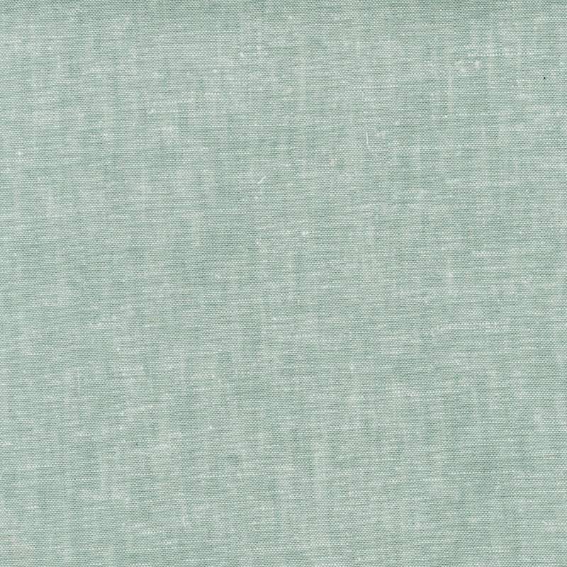 Brussels Washer Yarn Dye, Sage, tessuto misto lino tinto in filo lavorazione chambray verde salvia - Robert Kaufman Robert Kaufm