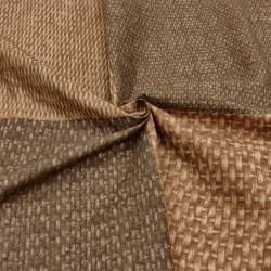 Taupe-ism, Tessuto Marrone Scuro con 8 stampe Effetto Cestino Intrecciato - 60 x 110 cm Stim Italia srl - 1