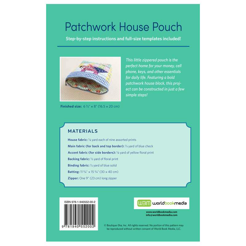 Patchwork House Pouch - Pochette Casa Patchhwork Zakka Workshop - 2