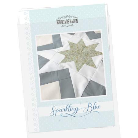 Sparkling Blue blocco 4 - Mystery Quilt 2025 - Cartamodello Stampato Roberta De Marchi - 1