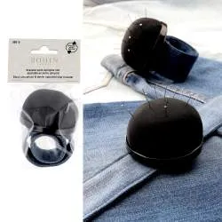 Bohin - Bracciale puntaspilli nero autoregolante in Jeans riciclato Bohin - 1