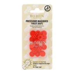 Bottoni a Pressione Magici Senza Pinza Arancione - Misura 13 mm - 8 pz Bohin - 1