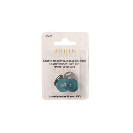 Bottoni automatici magnetici senza cucitura - 2pz color argento 18mm Bohin - 1