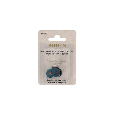 Bottoni automatici magnetici senza cucitura - 2pz color bronzo 14mm Bohin - 1