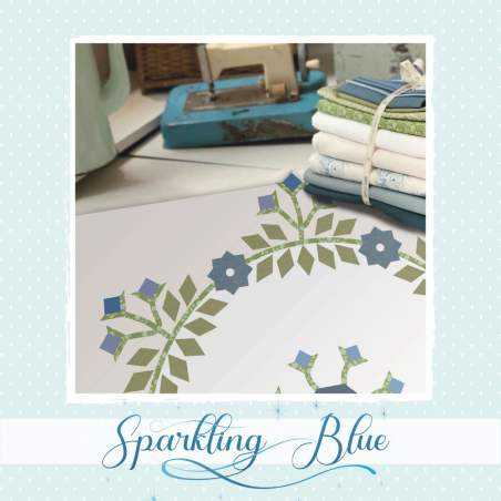 Sparkling Blue blocco 5 - Mystery Quilt 2025 - Cartamodello PDF Roberta De Marchi - 1
