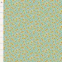 Tilda Wallflower Bellflower Teal, Tessuto Turchese Campanule Tilda Fabrics - 2