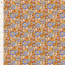 Tilda Wallflower Beverly Caramel, Tessuto Marrone Caramello Campo di fiori