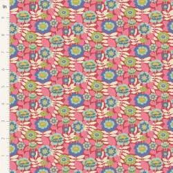 Tilda Wallflower Beverly Pink, Tessuto Rosa Campo di fiori Tilda Fabrics - 2