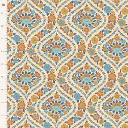 Tilda Wallflower Bianca Blue, Tessuto Blu Giardino di fiori Tilda Fabrics - 2