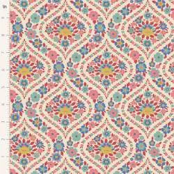 Tilda Wallflower Bianca Red, Tessuto Rosso Giardino di fiori Tilda Fabrics - 2