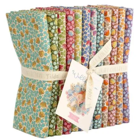 Tilda Wallflower Bundle Bellflower, 12 Fat Quarter da 50 x 55 cm Blenders Tilda Fabrics - 1