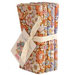 Tilda Wallflower Bundle Caramel, 5 Fat Quarter da 50 x 55 cm Marrone Caramello