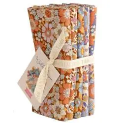 Tilda Wallflower Bundle Caramel, 5 Fat Quarter da 50 x 55 cm Marrone Caramello Tilda Fabrics - 1
