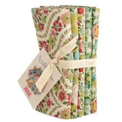 Tilda Wallflower Bundle Green, 5 Fat Quarter da 50 x 55 cm Verde Tilda Fabrics - 1