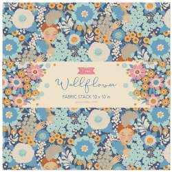 Tilda Wallflower Fabric Stack, 40 Quadrati da 10 x 10 pollici Collezione Base