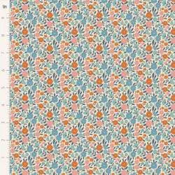 Tilda Wallflower Janice Blue, Tessuto Blu Campo di piccoli fiori Tilda Fabrics - 2