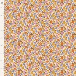 Tilda Wallflower Janice Caramel, Tessuto Marrone Caramello Campo di piccoli fiori Tilda Fabrics - 2