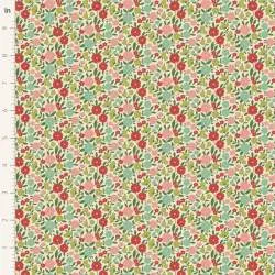 Tilda Wallflower Janice Green, Tessuto Verde Campo di piccoli fiori Tilda Fabrics - 2