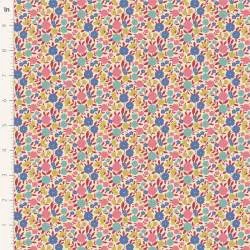 Tilda Wallflower Janice Red, Tessuto Rosso Campo di piccoli fiori Tilda Fabrics - 2