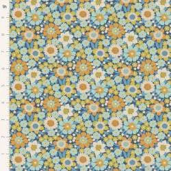 Tilda Wallflower Lauren Blue, Tessuto Blu Muro di Fiori Tilda Fabrics - 2