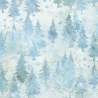 Artisan Batiks: Winter Pines, Frost by Lunn Studios, tessuto batik azzurro con abeti - Robert Kaufman