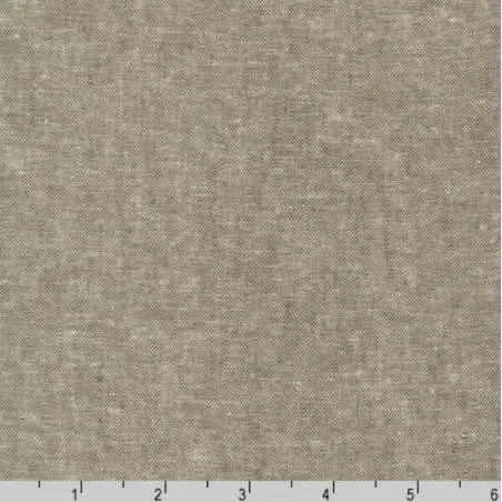 Essex Yarn Dyed - Olive, Tessuto Tinto in Filo Misto Cotone e Lino Color Verde Oliva