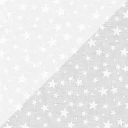 Mini Madness Collection, tessuto bianco tono su tono con stelle - Robert Kaufman