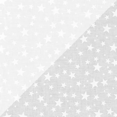 Mini Madness Collection, tessuto bianco tono su tono con stelle - Robert Kaufman