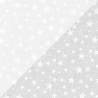 Mini Madness Collection, tessuto bianco tono su tono con stelle - Robert Kaufman