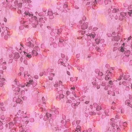 Sienna Lilac, tessuto lilla con foglie viola - Robert Kaufman Robert Kaufman - 1