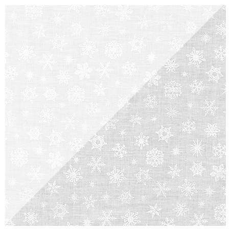 Mini Madness Collection, tessuto bianco tono su tono con fiocchi di neve - Robert Kaufman Robert Kaufman - 1