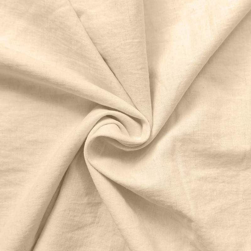 Tejido de lino puro prelavado, color beige natural, 130 cm de alto Stim Italia srl - 1