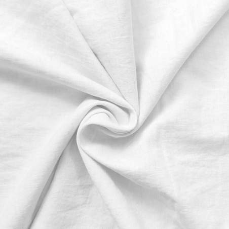 Tejido de lino puro prelavado, color blanco, 130 cm de alto Stim Italia srl - 1