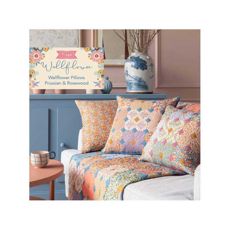 Kit Wallflower Pillow - Tilda Wallflower Free Pattern Tilda Fabrics - 1