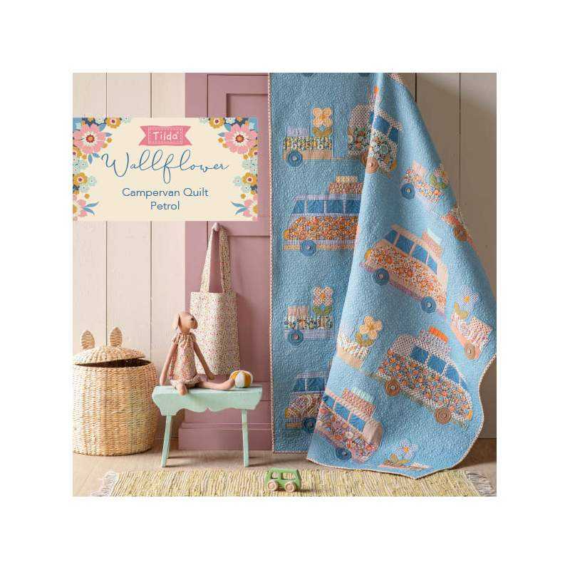 Kit Campervan Quilt - Tilda Wallflower Free Pattern Tilda Fabrics - 2 Kit Campervan Quilt - Tilda Wallflower Free Pattern Tilda Fabrics - 2