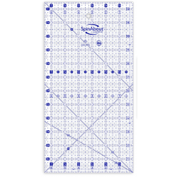 SpinAbout by QuiltCut - Righello Patchwork da 12,5 x 6,5 inch QuiltCut - 1