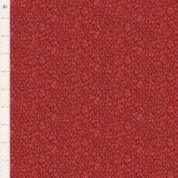 Tilda Merry Little Christmas Blender, Eve Burgundy, tessuto con texture di fiorellini tono su tono su fondo rosso scuro Tilda Fa