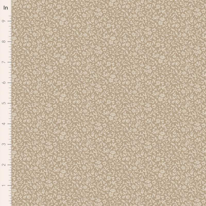 Tilda Merry Little Christmas Blender, Eve Clay, tessuto con texture di fiorellini tono su tono su fondo argilla Tilda Fabrics - 