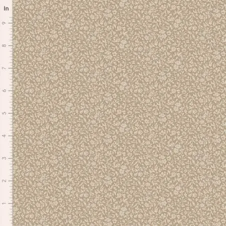 Tilda Merry Little Christmas Blender, Eve Clay, tessuto con texture di fiorellini tono su tono su fondo argilla Tilda Fabrics - 