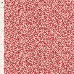 Tilda Merry Little Christmas Blender, Eve Red, tessuto con texture di fiorellini tono su tono su fondo rosso Tilda Fabrics - 1