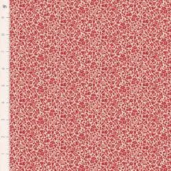 Tilda Merry Little Christmas Blender, Eve Red, tessuto con texture di fiorellini tono su tono su fondo rosso Tilda Fabrics - 1