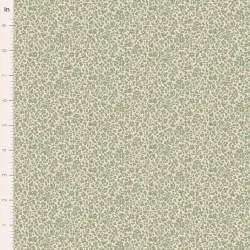 Tilda Merry Little Christmas Blender, Eve Sage, tessuto con texture di fiorellini tono su tono su fondo verde salvia Tilda Fabri