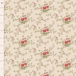 Tilda Merry Little Christmas Blender, Noel Cream, tessuto con stampa di rose e agrifoglio su fondo crema Tilda Fabrics - 1
