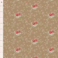 Tilda Merry Little Christmas Blender, Noel Taupe, tessuto con stampa di rose e agrifoglio su fondo talpa Tilda Fabrics - 1