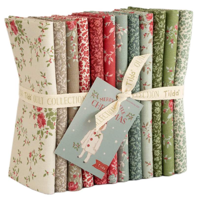 Tilda Merry Little Christmas Bundle Eve & Noel, 12 Fat Quarter da 50 x 55 cm Blenders Tilda Fabrics - 1 Tilda Merry Little Christmas Bundle Eve & Noel, 12 Fat Quarter da 50 x 55 cm Blenders Tilda Fabrics - 1