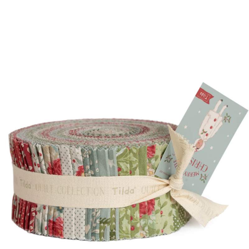 Tilda Merry Little Christmas Fabric Roll, 40 Strisce da 2,5 x 42 pollici Collezione Base Tilda Fabrics - 1