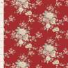Tilda Merry Little Christmas, Carol Burgundy, tessuto con rose crema su fondo rosso scuro Tilda Fabrics - 1